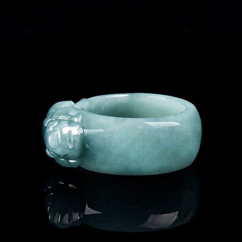 Buddha Stones Fengshui Reichtum Wohlstand Jade PiXiu Glück Ring - image 2