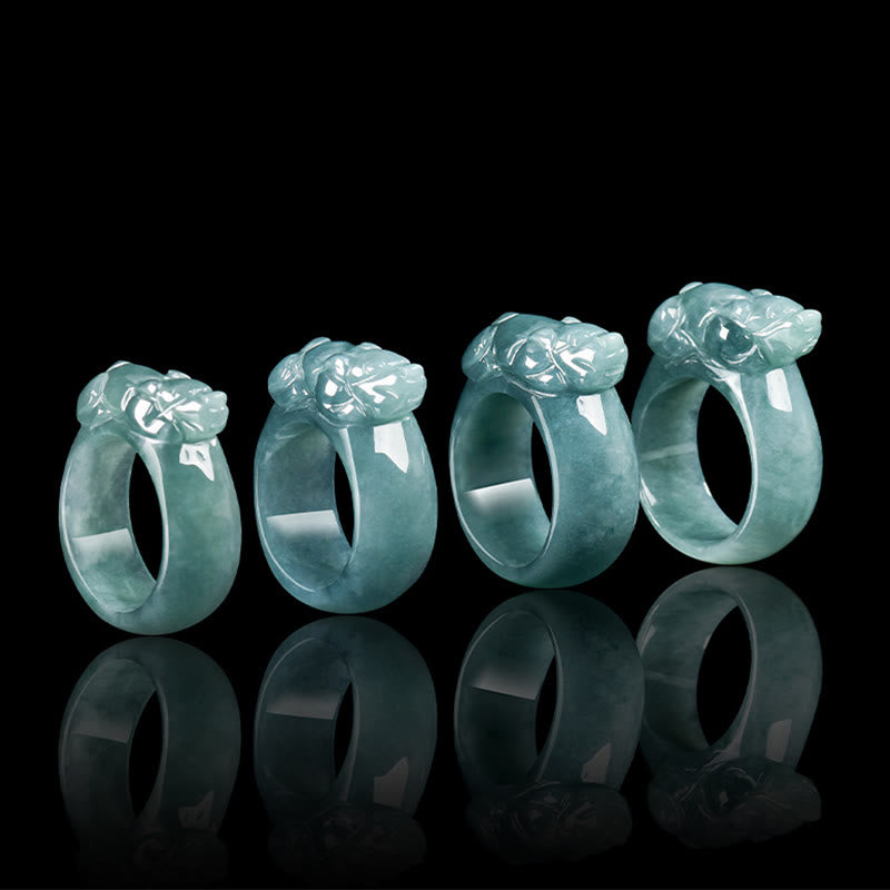 Buddha Stones Fengshui Reichtum Wohlstand Jade PiXiu Glück Ring - image 11