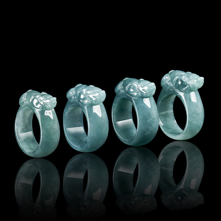 Buddha Stones Fengshui Reichtum Wohlstand Jade PiXiu Glück Ring - image 11