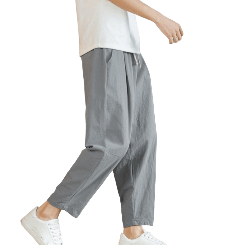 Buddha Stones Sommer Herren Baumwollhose mit Taschen - image 25