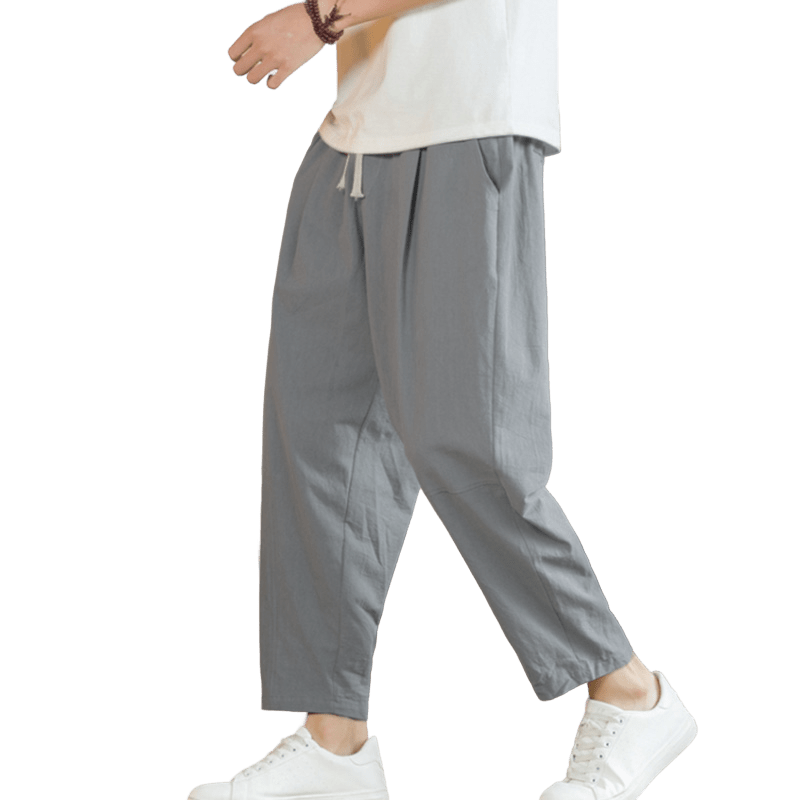 Buddha Stones Sommer Herren Baumwollhose mit Taschen - image 24