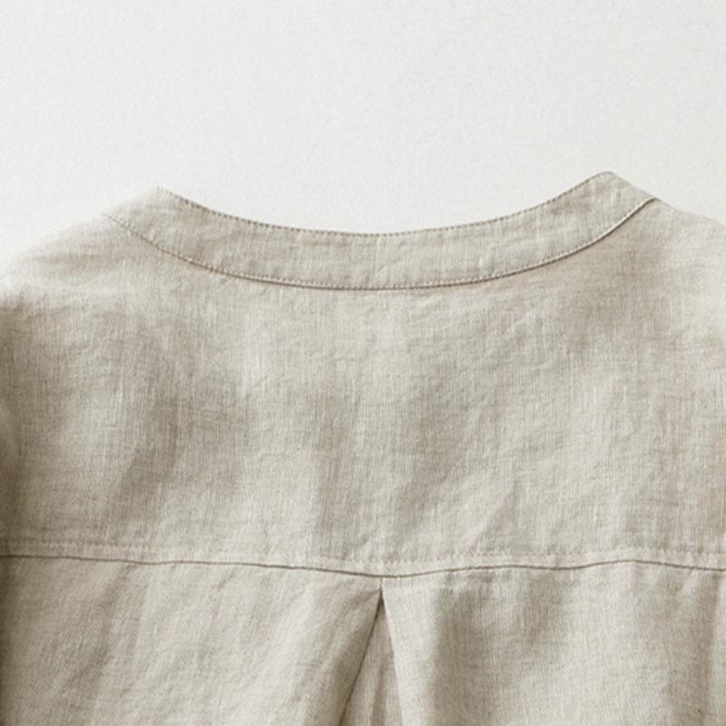 Buddha Stones – Einfarbiges Hemd mit Knopfleiste und Dreiviertelärmeln - image 4