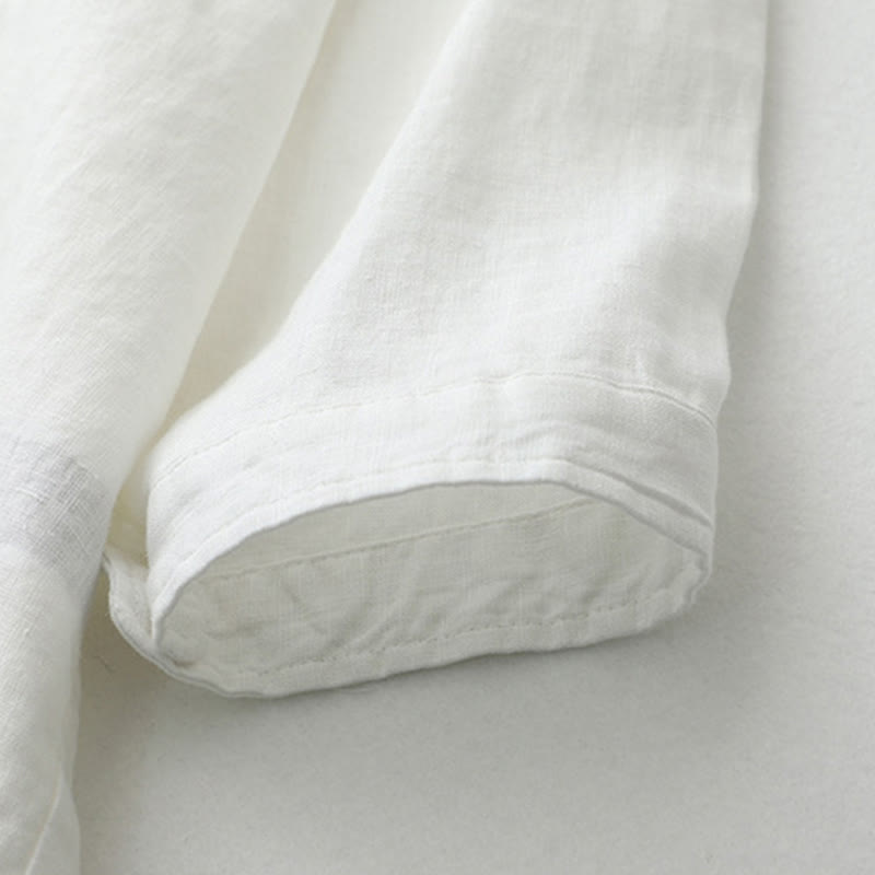 Buddha Stones – Einfarbiges Hemd mit Knopfleiste und Dreiviertelärmeln - image 33