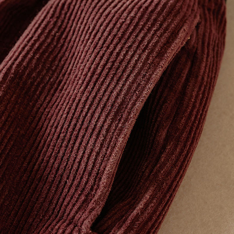 Buddha Stones Damen-Haremshose aus Cord-Baumwolle mit Thermo-Fleece-Futter und Taschen in Farbkontrast - image 31