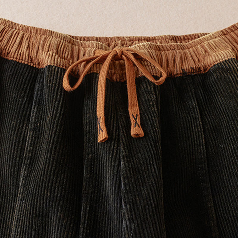 Buddha Stones Damen-Haremshose aus Cord-Baumwolle mit Thermo-Fleece-Futter und Taschen in Farbkontrast - image 9