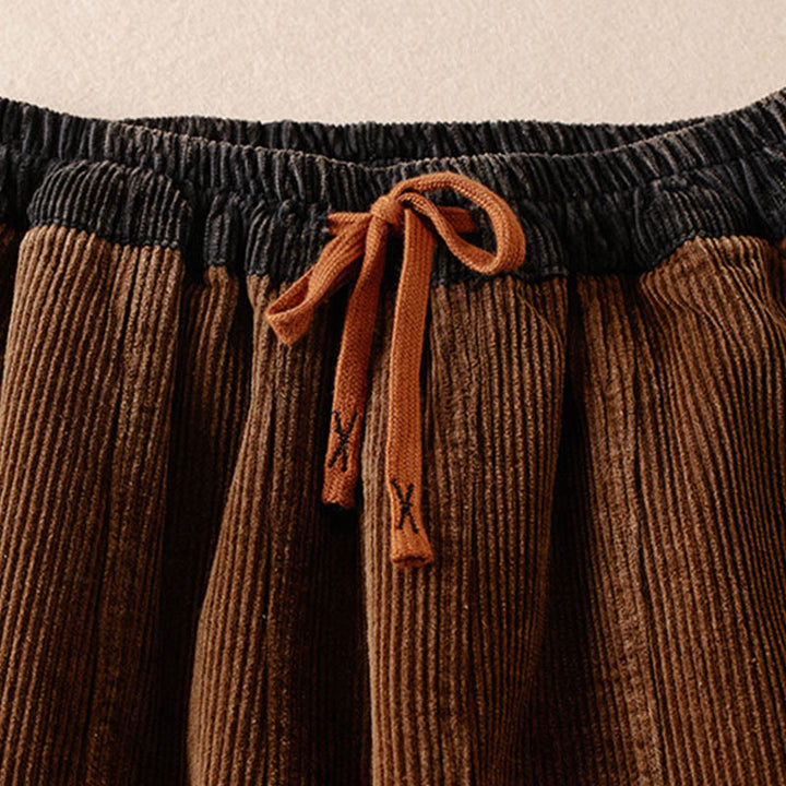 Buddha Stones Damen-Haremshose aus Cord-Baumwolle mit Thermo-Fleece-Futter und Taschen in Farbkontrast - image 20