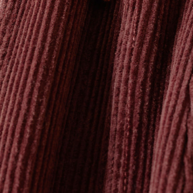 Buddha Stones Damen-Haremshose aus Cord-Baumwolle mit Thermo-Fleece-Futter und Taschen in Farbkontrast - image 11