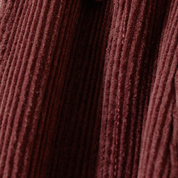 Buddha Stones Damen-Haremshose aus Cord-Baumwolle mit Thermo-Fleece-Futter und Taschen in Farbkontrast - image 11