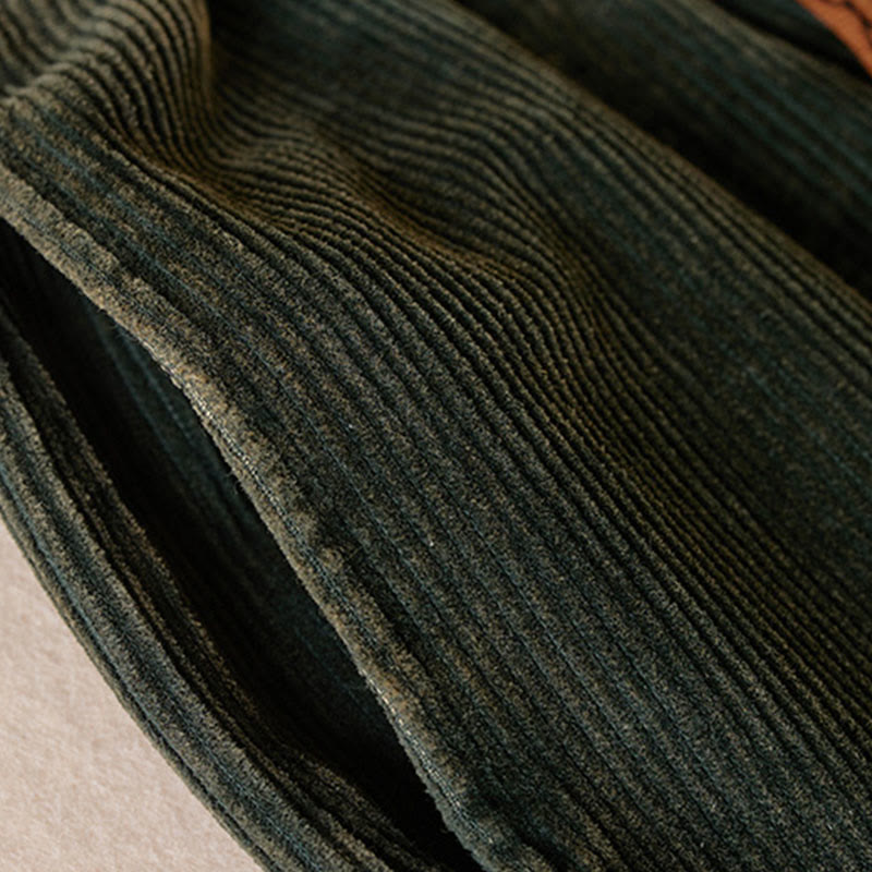 Buddha Stones Damen-Haremshose aus Cord-Baumwolle mit Thermo-Fleece-Futter und Taschen in Farbkontrast - image 4