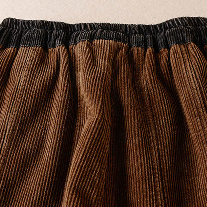 Buddha Stones Damen-Haremshose aus Cord-Baumwolle mit Thermo-Fleece-Futter und Taschen in Farbkontrast - image 25