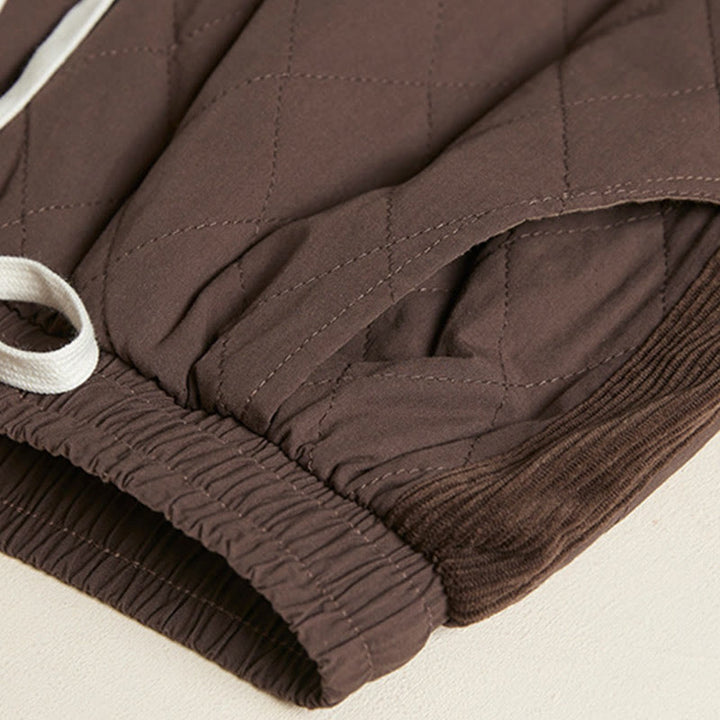 Buddha Stones, rautenförmig gestepptes Design, Thermo-Haremshose für Damen aus Baumwolle mit Taschen - image 22