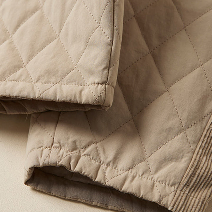 Buddha Stones, rautenförmig gestepptes Design, Thermo-Haremshose für Damen aus Baumwolle mit Taschen - image 17