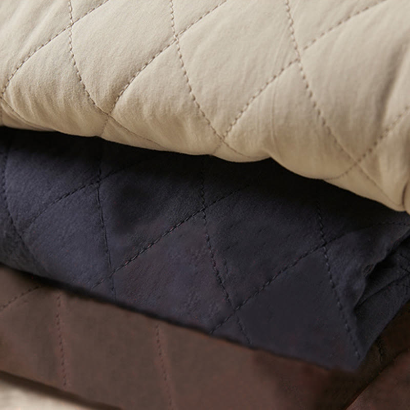 Buddha Stones, rautenförmig gestepptes Design, Thermo-Haremshose für Damen aus Baumwolle mit Taschen - image 29