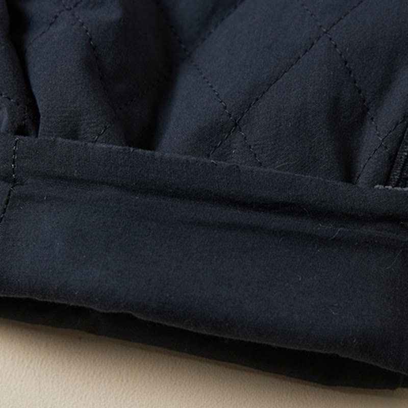 Buddha Stones, rautenförmig gestepptes Design, Thermo-Haremshose für Damen aus Baumwolle mit Taschen - image 8