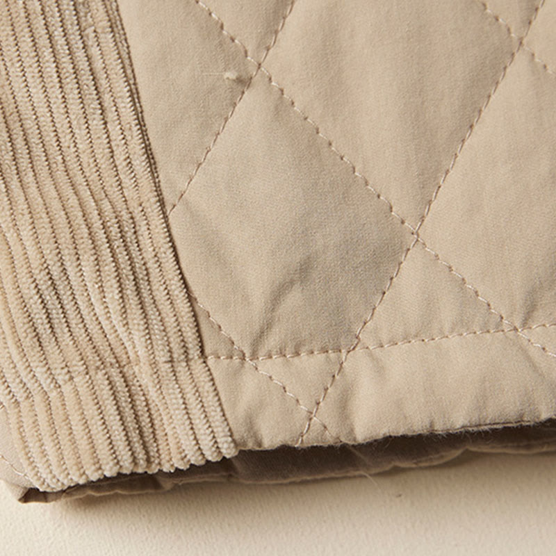 Buddha Stones, rautenförmig gestepptes Design, Thermo-Haremshose für Damen aus Baumwolle mit Taschen - image 16