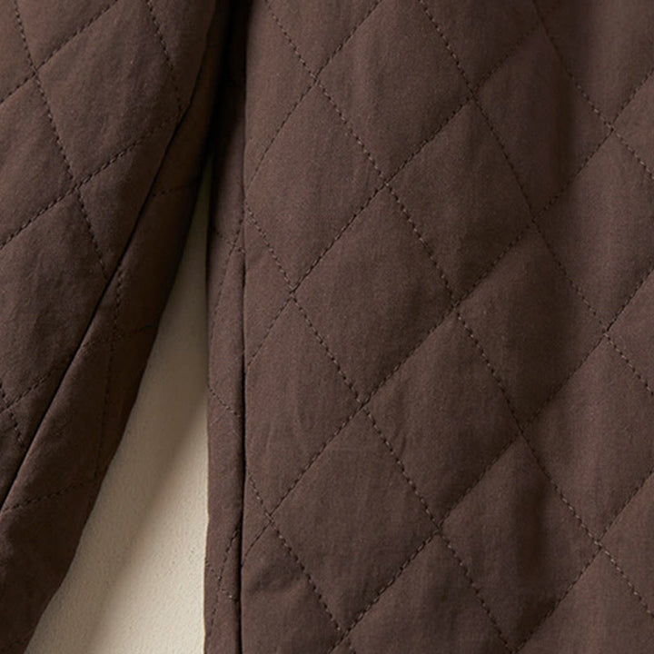 Buddha Stones, rautenförmig gestepptes Design, Thermo-Haremshose für Damen aus Baumwolle mit Taschen - image 23