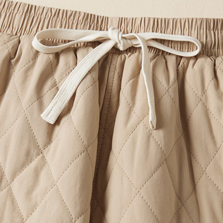 Buddha Stones, rautenförmig gestepptes Design, Thermo-Haremshose für Damen aus Baumwolle mit Taschen - image 11