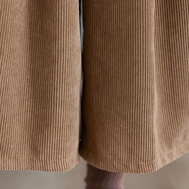 Buddha Stones Retro Damen-Cordhose mit weitem Bein, Länge 7-8, mit Taschen und Gürtel - image 10