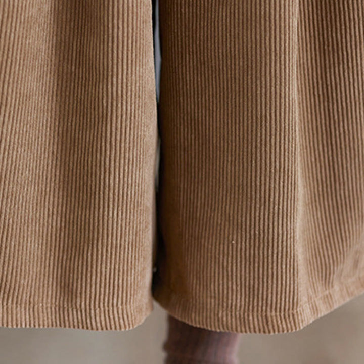 Buddha Stones Retro Damen-Cordhose mit weitem Bein, Länge 7-8, mit Taschen und Gürtel - image 10