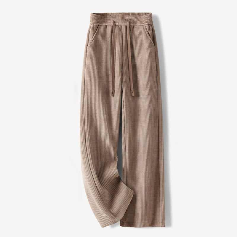 Buddha Stones Lässige, einfarbige Damenhose mit weitem Bein, Cord-Baumwollfleece-Futter und Taschen - BurlyWood - US12， UK/AU16，EU44 (3XL) - image 19