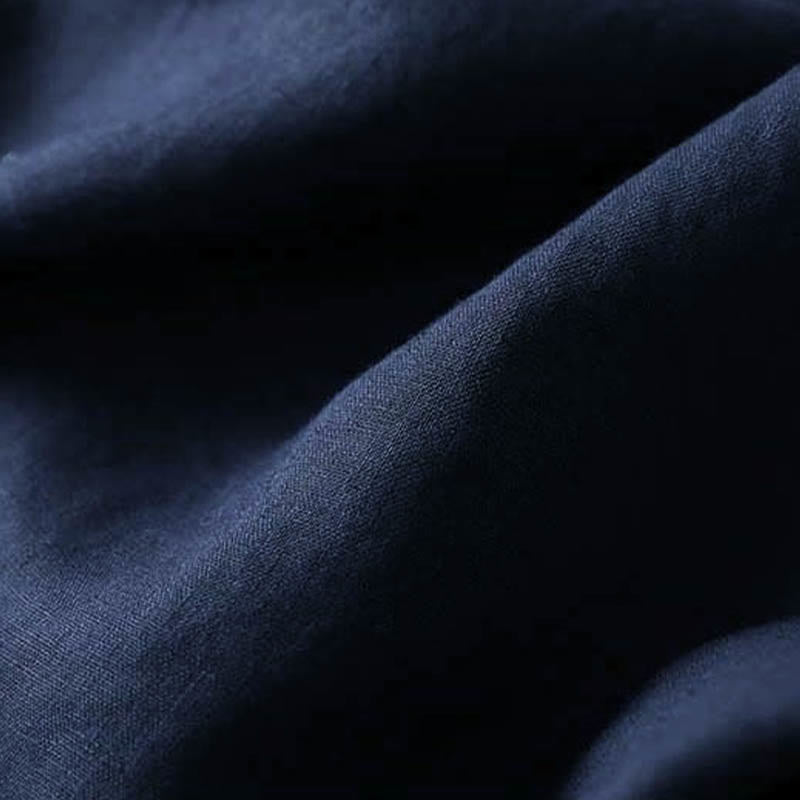 Buddha Stones Lässiges Damenhemd aus Baumwolle mit bestickten Blumen, schrägem Kragen und Riemen - image 10