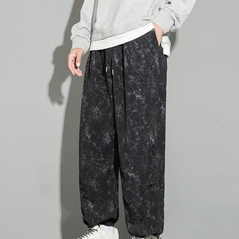 Buddha Stones Lässige Herrenhose mit Vintage-Tarnmuster und Kordelzug und Taschen - image 2