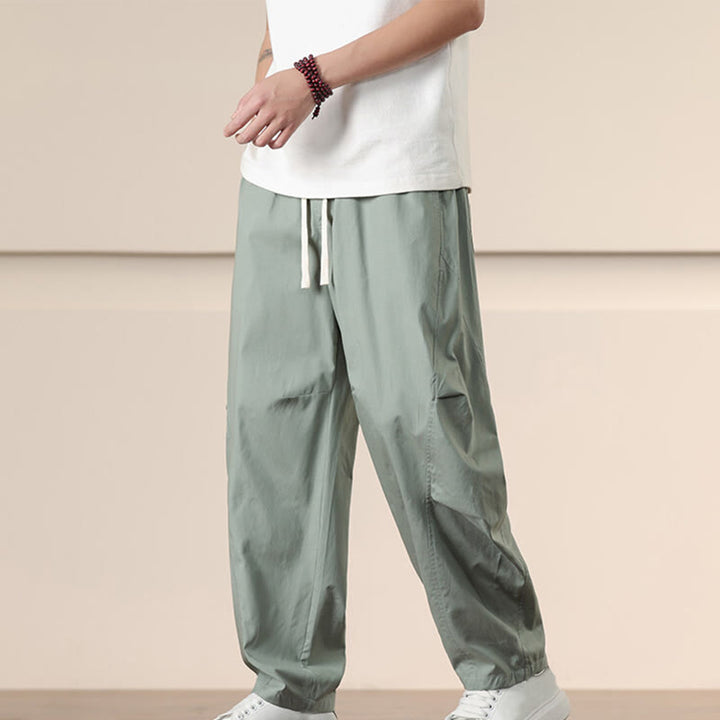 Buddha Stones Lässige Vintage-Cargohose für Herren mit einfarbigem Kordelzug und Taschen - Dunkelmeergrün - US/UK/AU46, EU56 (5XL) - image 17