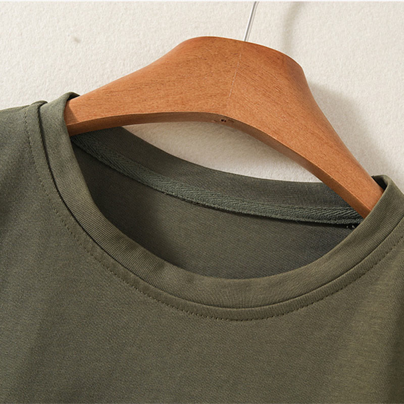 Buddha Stones Lässiges Damen-Langarm-T-Shirt aus reiner Baumwolle und Leinen mit unregelmäßigem Saum - image 3