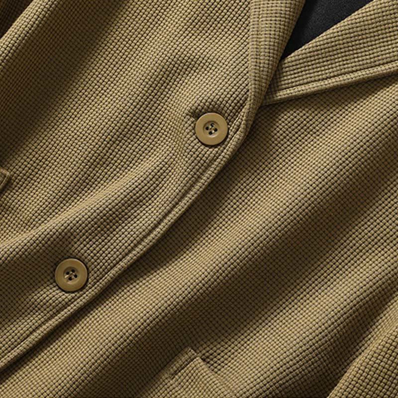Buddha Stones Damen-Baumwolljacke mit schlichtem Revers und Taschen - image 5