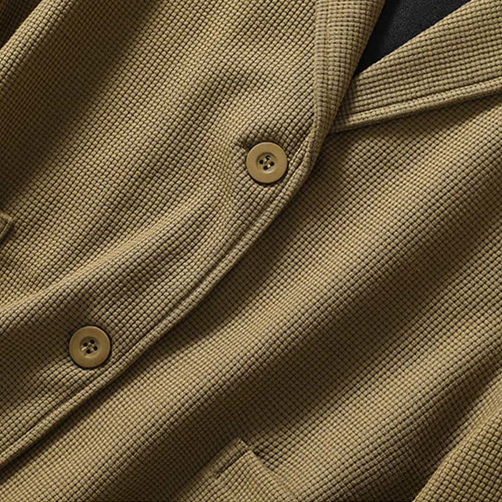 Buddha Stones Damen-Baumwolljacke mit schlichtem Revers und Taschen - image 5