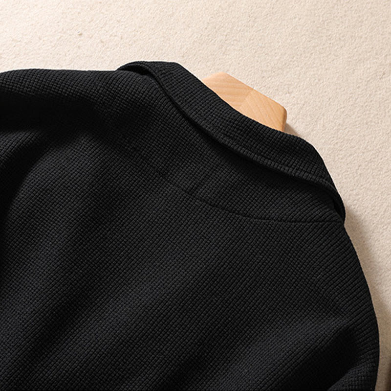 Buddha Stones Damen-Baumwolljacke mit schlichtem Revers und Taschen - image 26