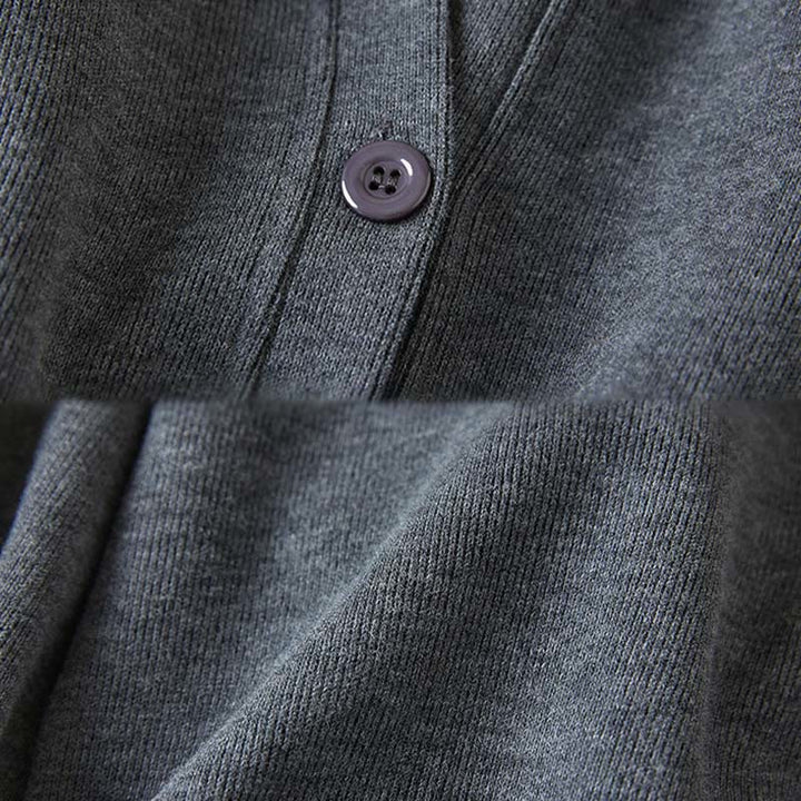 Buddha Stones Plain Buttons Damen Baumwoll-Kapuzenjacke mit Taschen - image 6