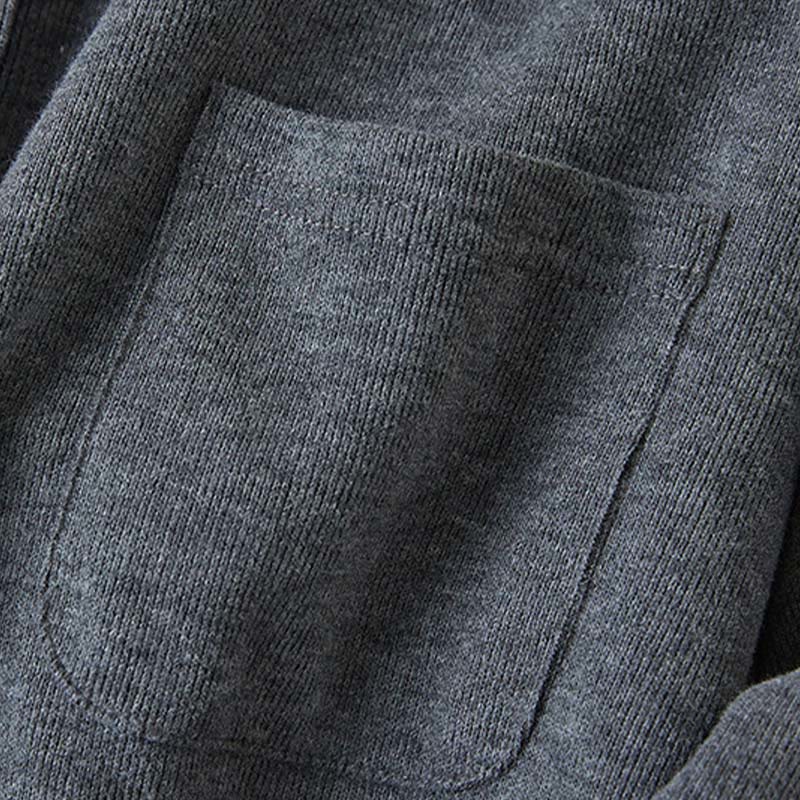Buddha Stones Plain Buttons Damen Baumwoll-Kapuzenjacke mit Taschen - image 5