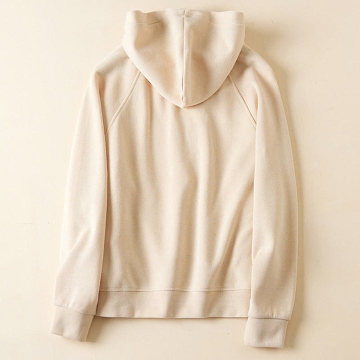 Damen-Kapuzenjacke mit Taschen und schlichten Knöpfen, verziert mit Buddha Stones - image 8
