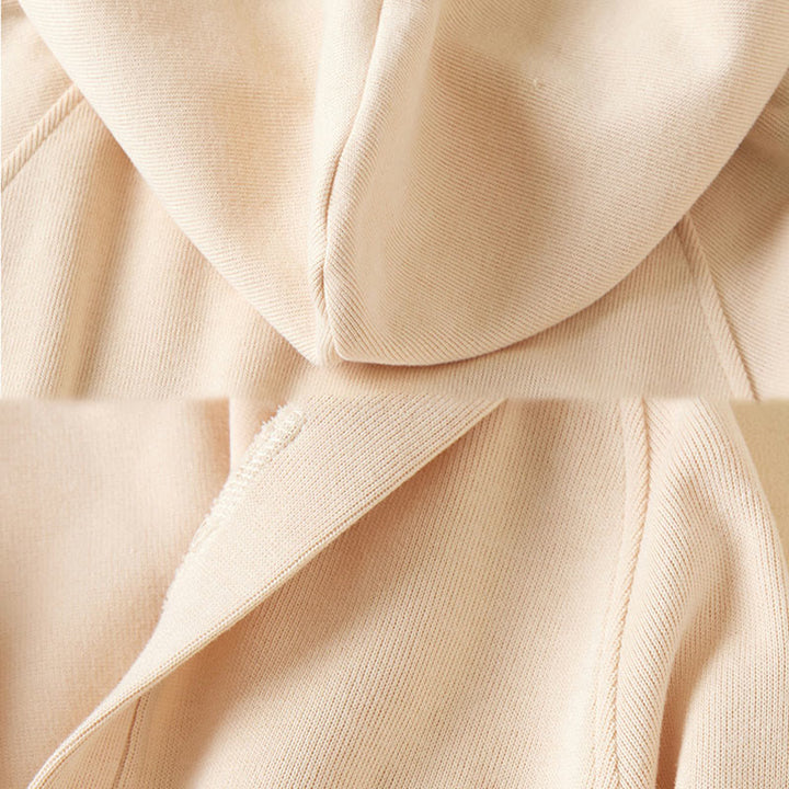 Buddha Stones Plain Buttons Damen Baumwoll-Kapuzenjacke mit Taschen - image 12