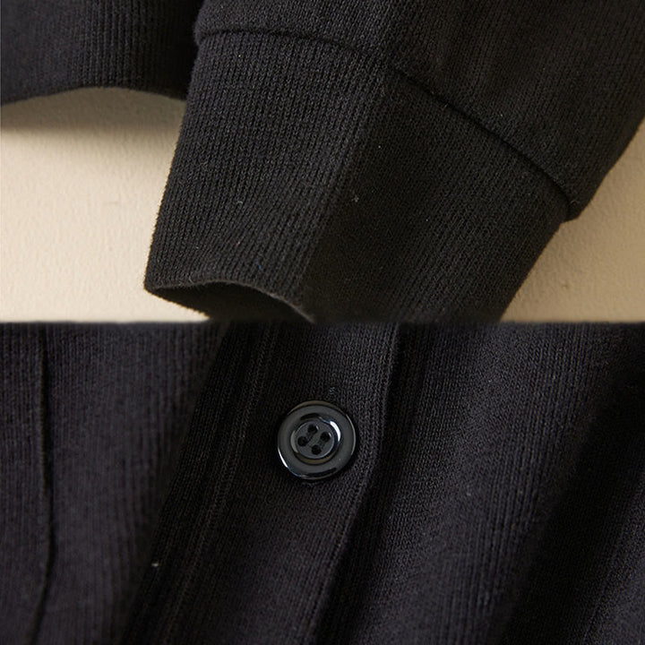 Buddha Stones Plain Buttons Damen Baumwoll-Kapuzenjacke mit Taschen - image 32
