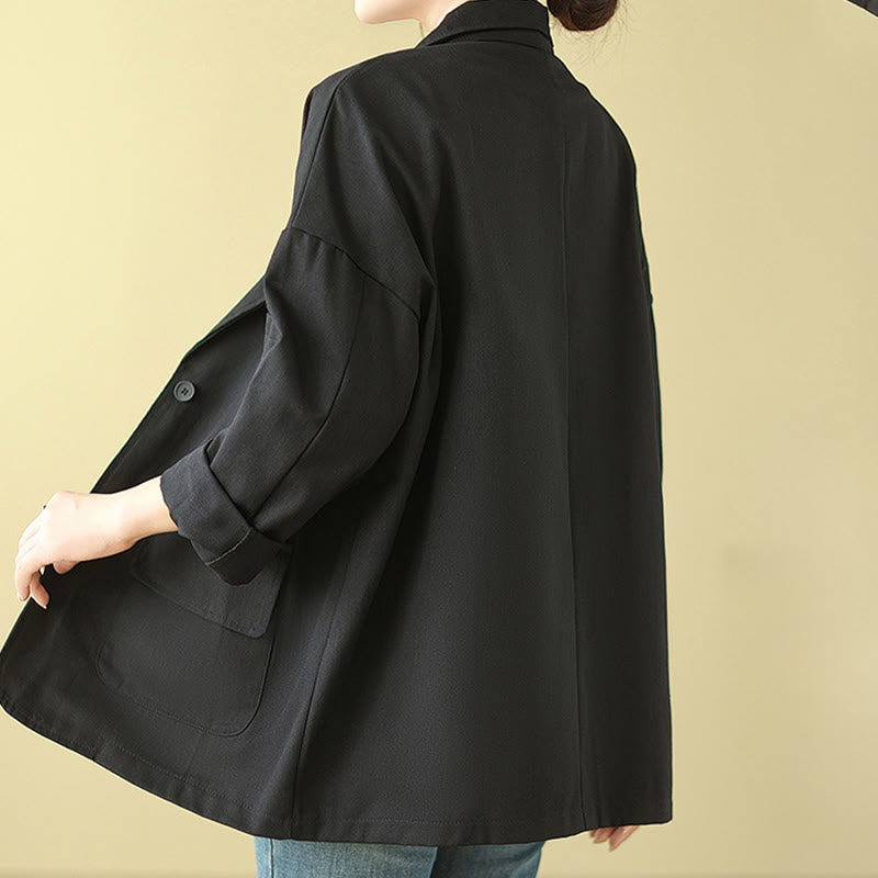 Buddha Stones – Schlichte Damen-Anzugjacke aus Baumwolle mit Taschen - image 18
