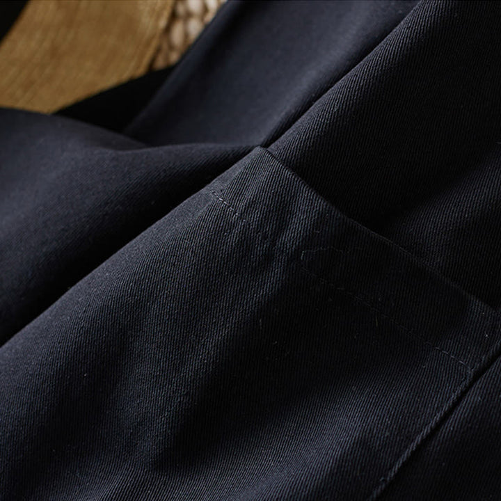 Buddha Stones Damen-Anzugjacke aus Baumwolle mit schlichten Knöpfen und Taschen - image 14