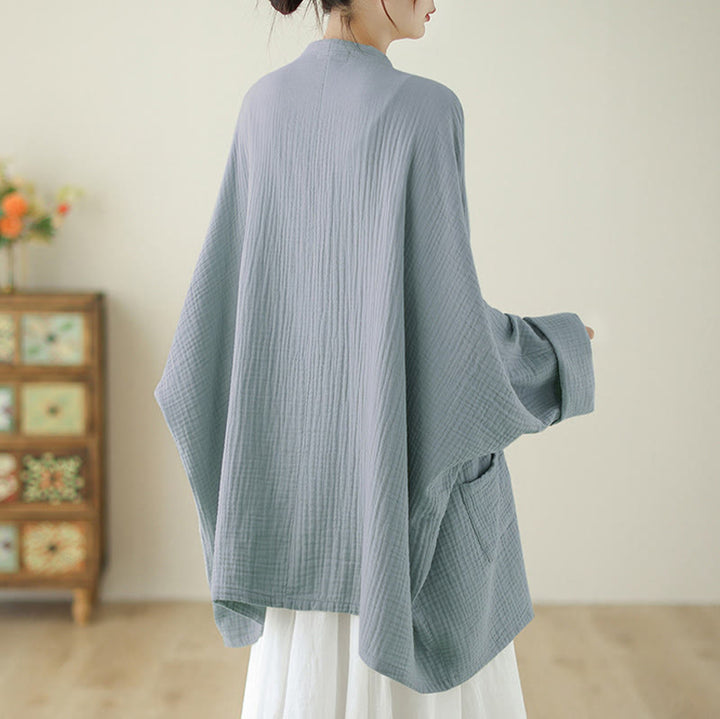 Buddha Stones – Schlichte, langärmelige Zen-Meditationsjacke aus Baumwollleinen mit Taschen - image 17