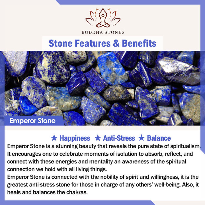 Buddha Stones, natürlicher, bunter Kaiserstein, ovale, quadratische Perlen, Anti-Stress-Armband - image 9