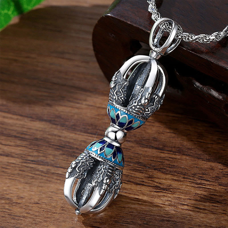 Buddha Stones, tibetische Kupfer-Vajra Dorje, spirituelle Kraft, Halskettenanhänger - image 1