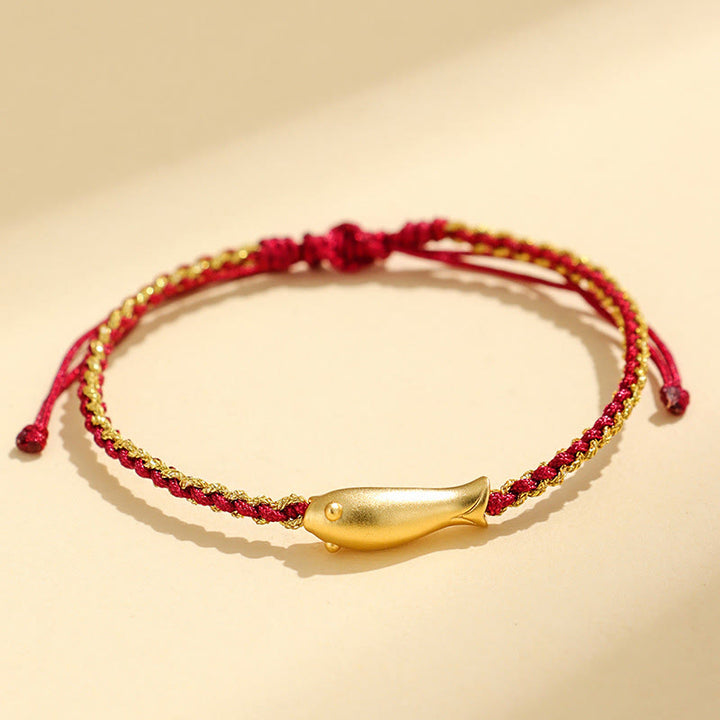 Buddha Stones 999 Sterling Silber Glücks-Koi-Fisch-Schutzseil-Armband - Dunkelrotes Seil (Handgelenkumfang: 15-19 cm) - image 11
