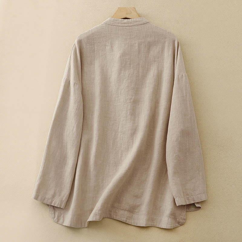 Buddha Stones Literarische Künstlerische Chinesische Knotenknopf Lässige Baumwollkleidung - image 1