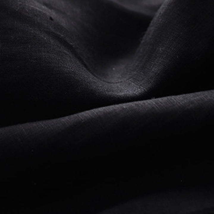 Buddha Stones Sommerliches, lässiges, einfarbiges, ärmelloses Midikleid mit Rundhalsausschnitt und Taschen - image 14