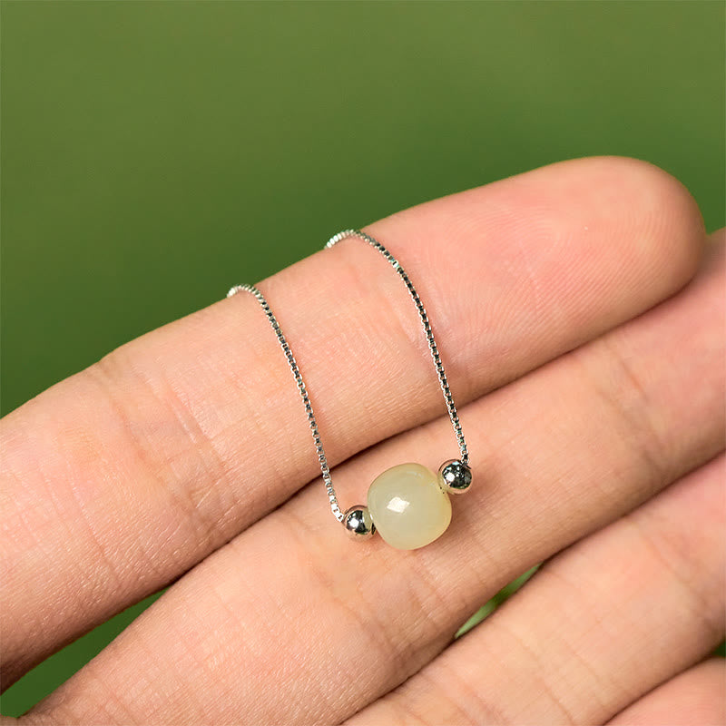 Buddha Stones 925 Sterling Silber Natürliche Jade Perle Fülle Kette Armband - image 21