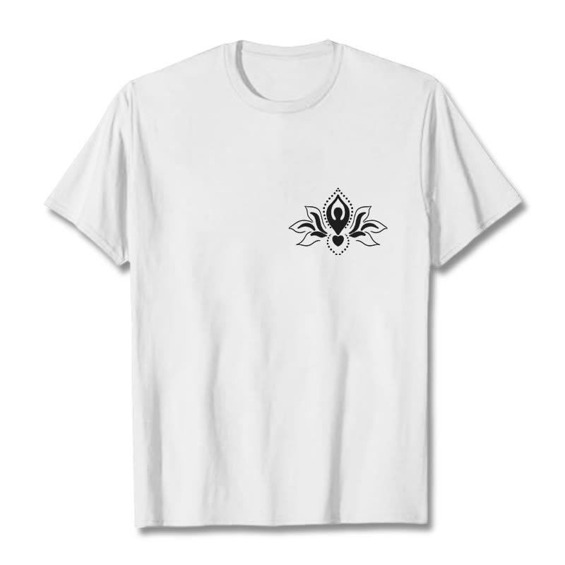 Buddha Stones Lotus Meditation Buddha Muster Design T T-shirt - Weiß - 2XL - image 1