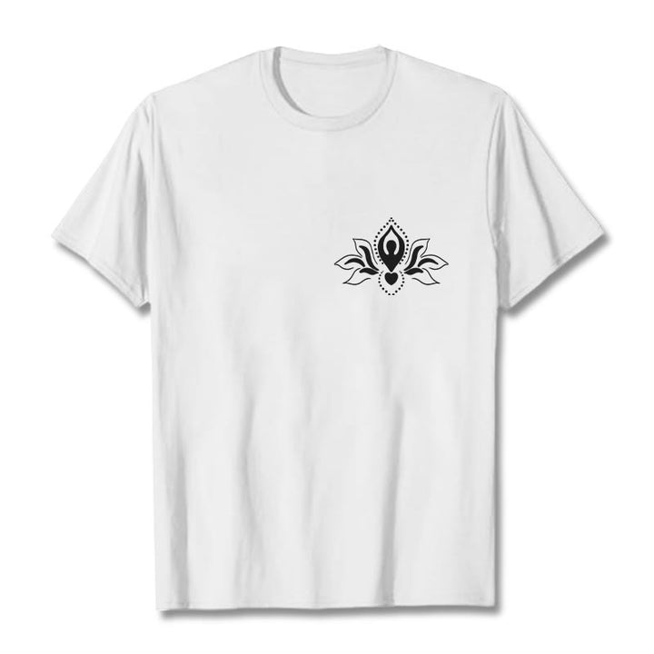 Buddha Stones Lotus Meditation Buddha Muster Design T T-shirt - Weiß - 2XL - image 1