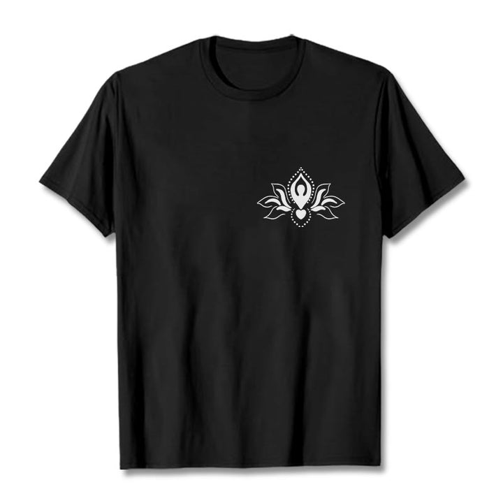 Buddha Stones Lotus Meditation Buddha Muster Design T T-shirt - Schwarz - 2XL - image 5