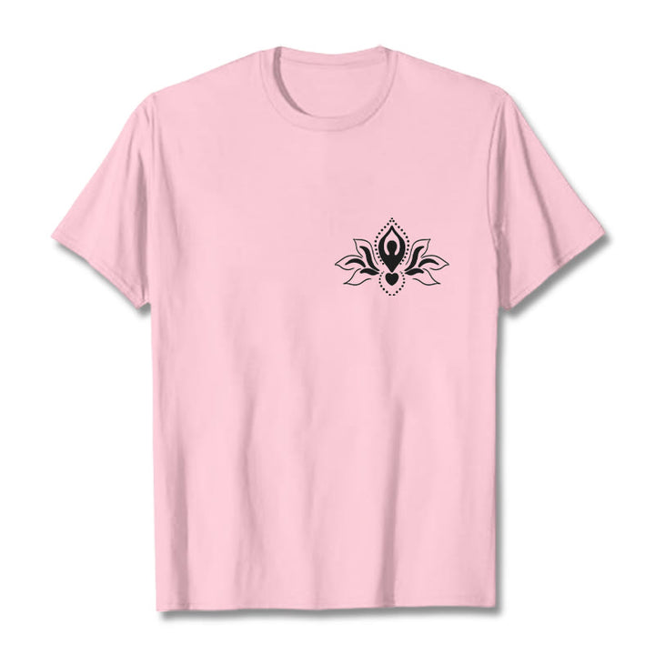 Buddha Stones Lotus Meditation Buddha Muster Design T T-shirt - Hellrosa - 2XL - image 13