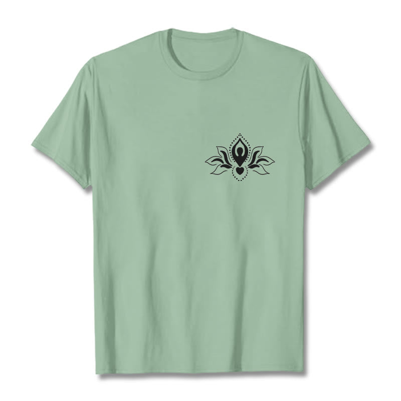 Buddha Stones Lotus Meditation Buddha Muster Design T T-shirt - Blassgrün - 2XL - image 15